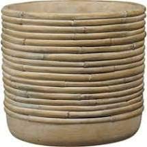 Ceramic Pot - 'Myanmar' Ceramic - Bamboo Brown - 12cm x 11cm - AcquaGarden