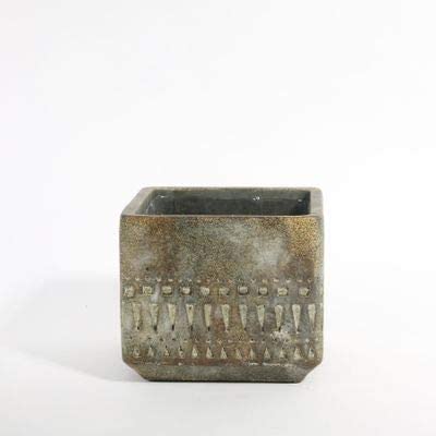 Ceramic Pot - 'Totem Cube' (12.5cm x 10.5cm) - AcquaGarden