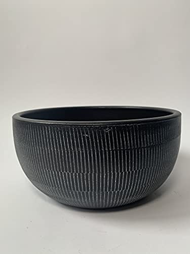 Fruit Bowl - Amalfi Ceramic - Black (23cm x 11cm) - AcquaGarden