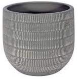 Handmade Pot - 'Amalfi' Ceramic Plant Pot - Grey (12cm x 10cm) - AcquaGarden