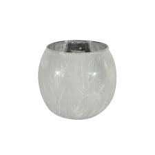 White Frosted Bubble Ball Votive Candle Holder - AcquaGarden